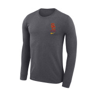 USC Trojans Men's Nike Charcoal SC Interlock Dri-FIT Legend Long Sleeve T-Shirt